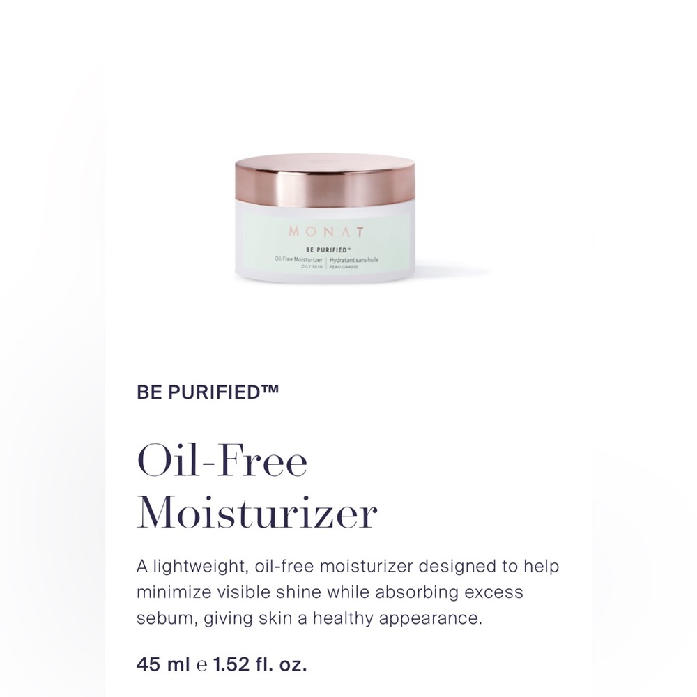 Monat Be Purified Oil-Free Moisturizer